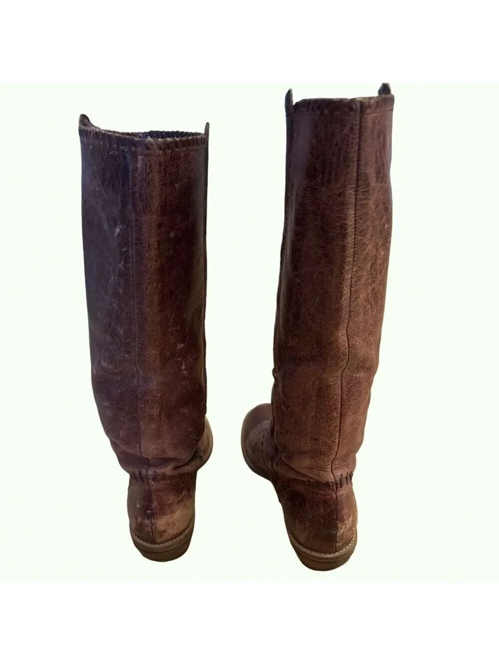 Lucky Penny Brown Leather Boots with Equestrian Style 6.5